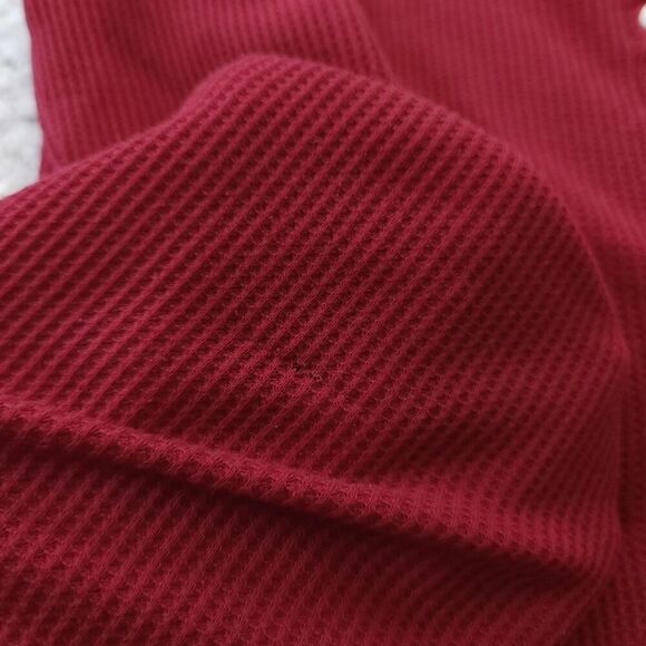 y2K 2010s Aeropostale Long Henley Thermal Elena Gilbert Bella Swan Top sz M - Picture 7 of 8